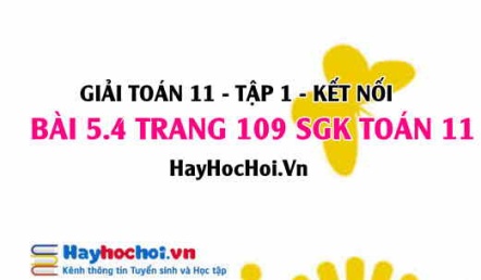 Giải bài 5.4 trang 109 Toán 11 tập 1 SGK Kết nối tri thức